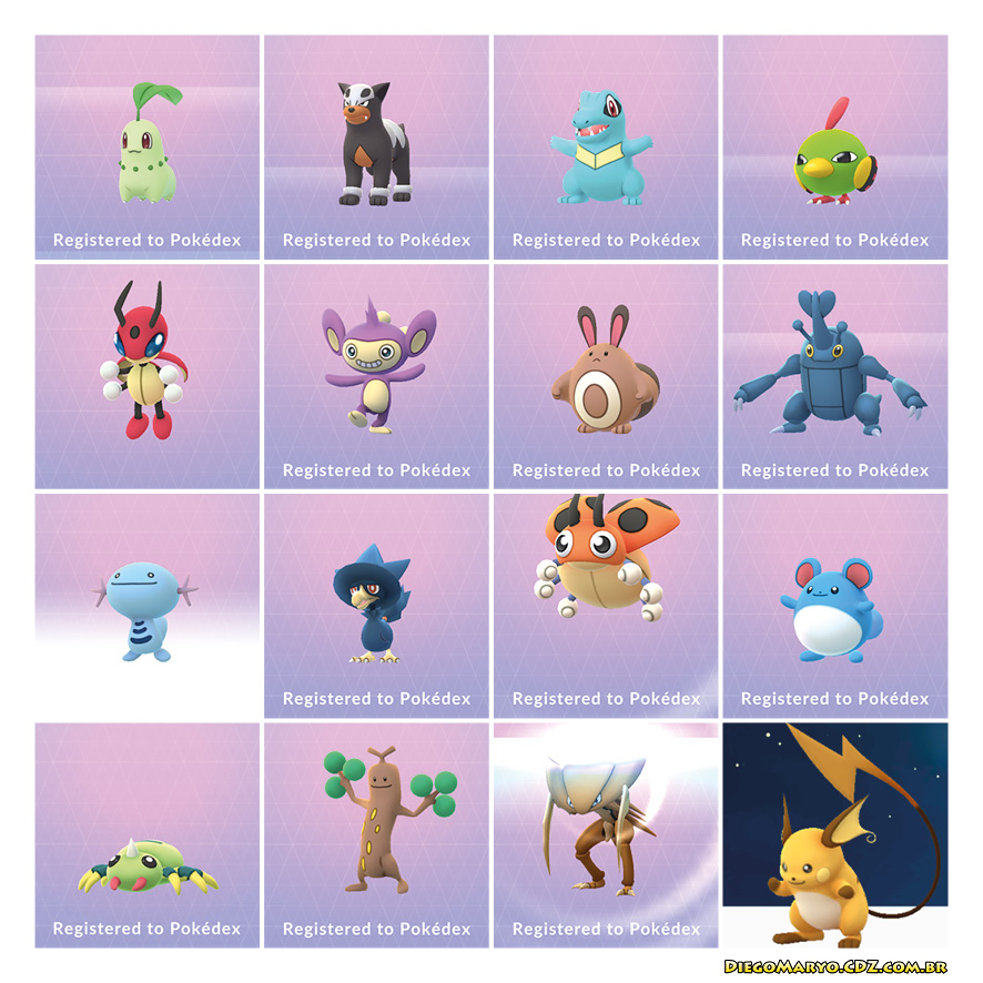 Pokémons da primeira e da segunda geração